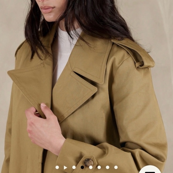 NWT BANANA REPUBLIC RIO BONDED TRENCH COAT SIZE M - Picture 6 of 7